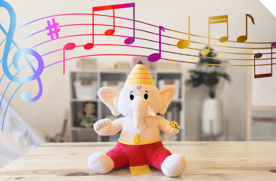 Baby Ganesh (Medium 11") Mantra Singing Plush Toy