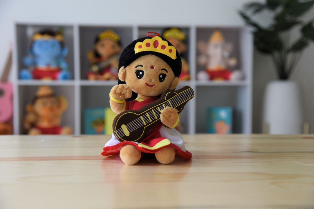 Saraswati Devi (Mini 7") Mantra Singing Plush Toy